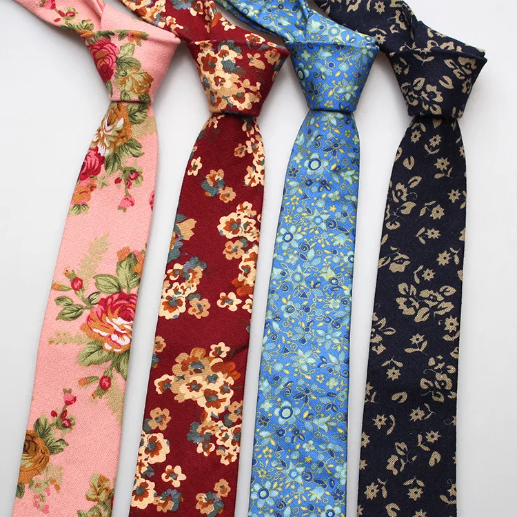 

Cotton Printed Tie Fashion Cotton Tie 6cm Narrow Version Men's Tie
