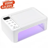 300W High-power Nail Dryer Lamp For Machine With Hand Pillow Wear 63LEDS UV LED Lamp for Press On Nail Dryer for Curing All Gel 1