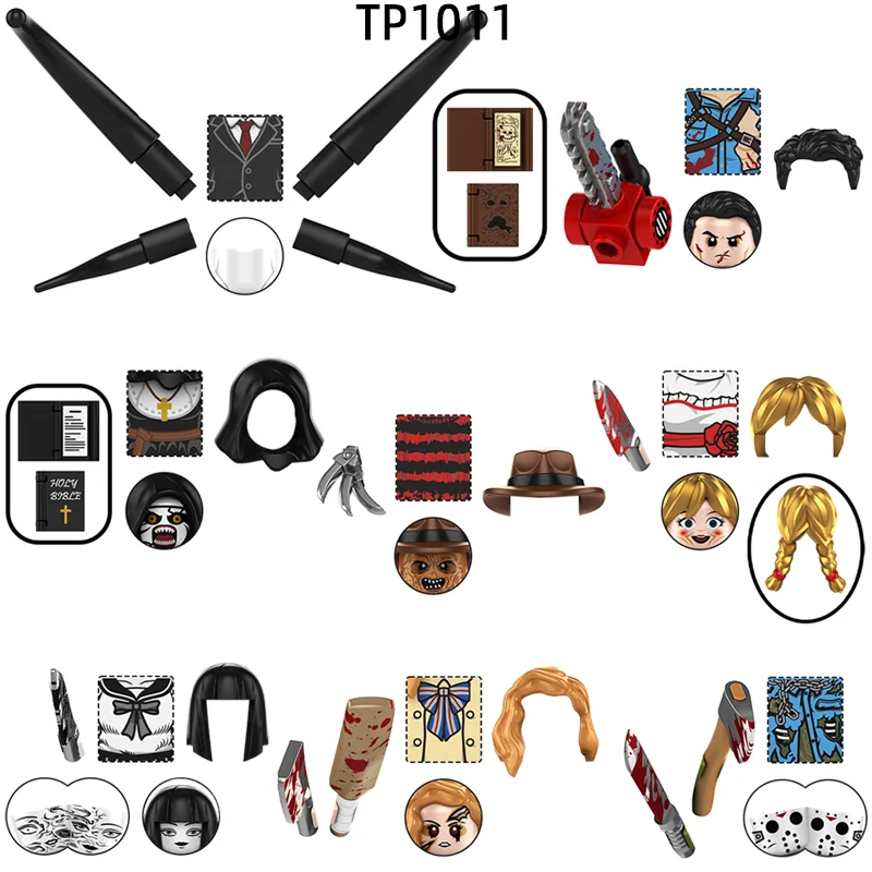 L'uomo sorridente Annabelle Freddie Tomie Ashe Jason M3gen Nun Modello Blocchi MOC Mattoni Set Regali Giocattoli Per I Bambini TP1011