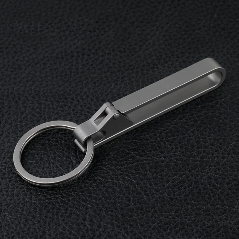 

Men's Titanium Alloy Keychain Waist Belt Hanging Keychain Car Keychain Super Light Easy To Use Pendant Belt Buckle