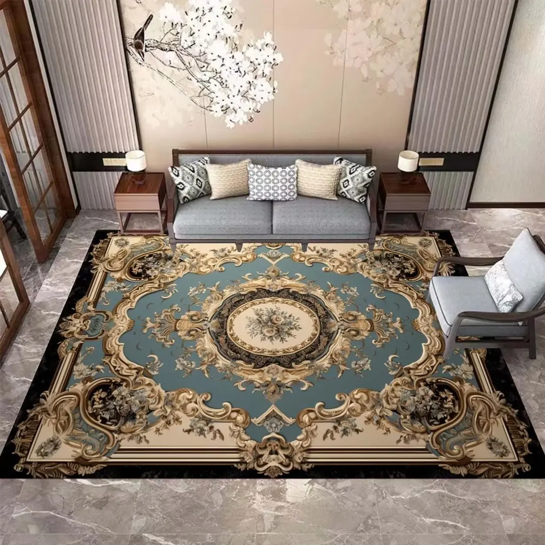 Nordic Style Household Flannel Carpets Decorative Rugs for Bed Room Washable Easy Cleaning Soft Non-slip Floor Mats Customizable 3