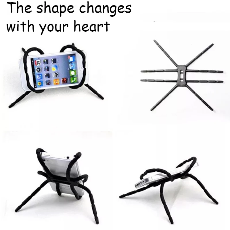 Multifunctional Spider Bracket, Desktop Selfie Live Octopus Feet, Mobile Phone Tablet Car Accessories, Variable Shape Lazy Seat