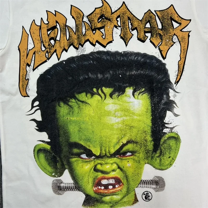 

24ss Hellstar Frankenkid Tee 1:1 Best Quality White Casual Oversized Men T-Shirts