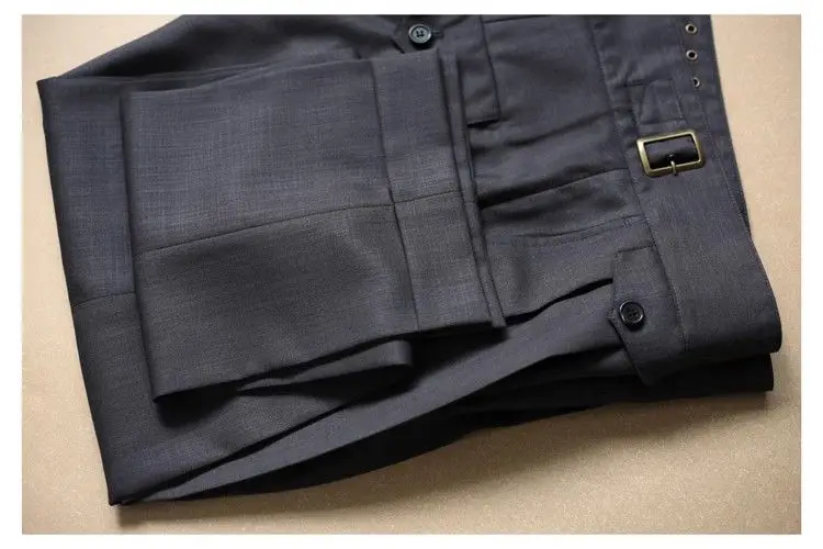 Description Picture 5 of itemMen 2024 Spring Summer New High Waist Straight Trousers Male Loose Thin Casual Pants Mens Fashion Solid Color Suit Pants F309