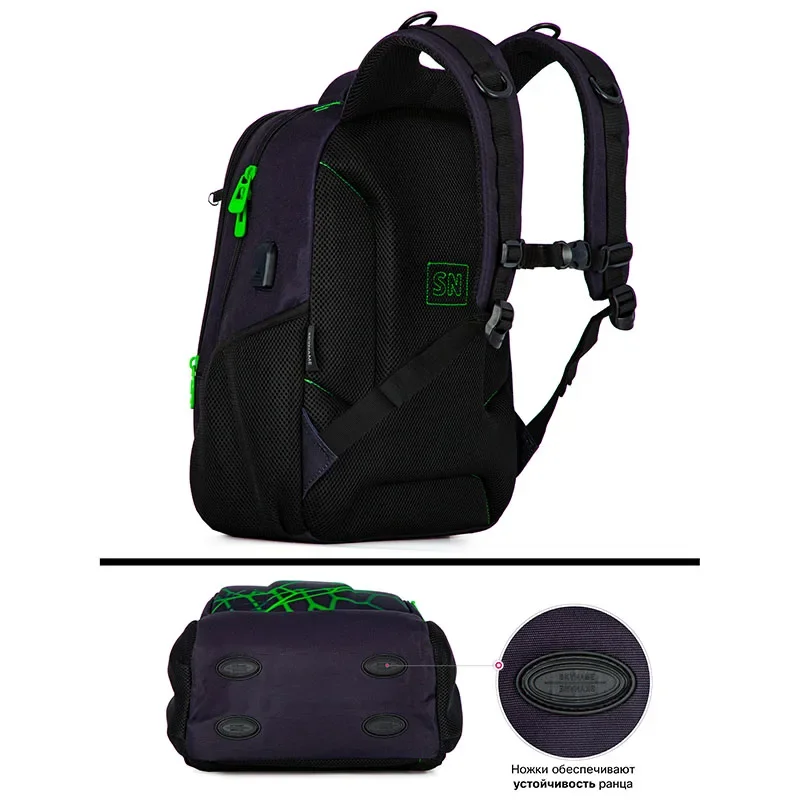 New Orthopedic School Bag For Boys 3D Football Backpacks Students USB Charging Multifunctional Bagpack Bookbag Mochilas 3