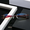 Semi-Rimless Anti Blue Rays Square Hyperopia Eyeglasses Women Men TR90 Magnifier Glasses For The Elderly  +75 +100 +125 To +400 5