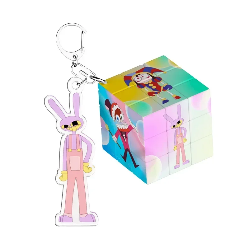 The Amazing Digital Circus Cube Keychain Game Keychain Monster Fidget Toy Anti Stress Relief