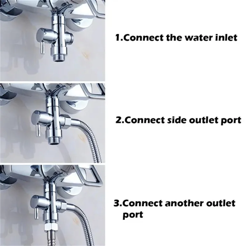 Shower Head Diverter Valve 1 Pcs Bathroom Faucet Switch Connector Splitter Water Diverter Bathroom Accessorie