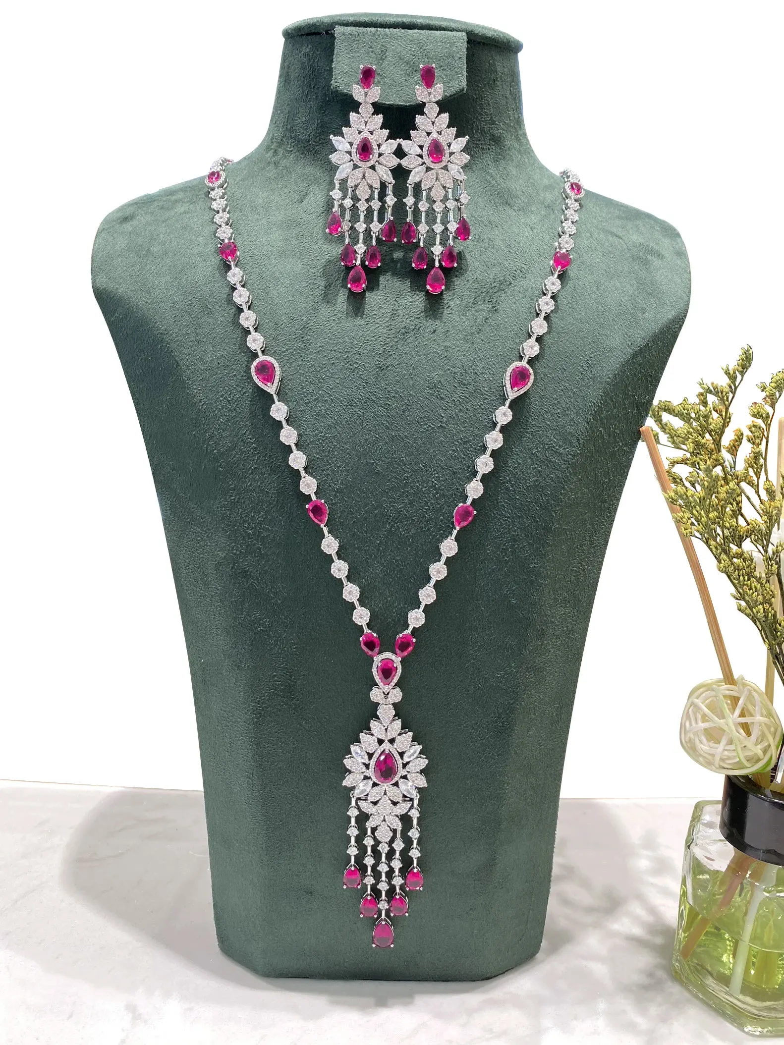 

GODKI Long Necklace Sets for Women Water Drop Cubic Zirconia Jewellery Set Dubai Saudi Party Engagement Accessory Drop Shipping