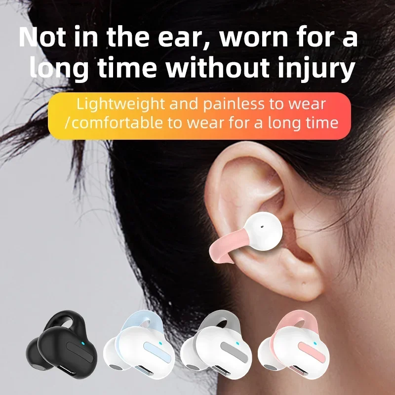 New Arrivals M-S8 Single Ear Clip Wireless Bluetooth 5.3 Bone Conduction Earphones with Mic HiFi Sound Quality Sports Headset