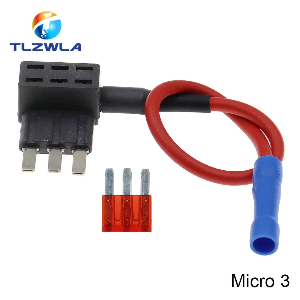 12V MINI SMALL MEDIUM Size Car Fuse Holder Add-a-circuit TAP thumbnail 2