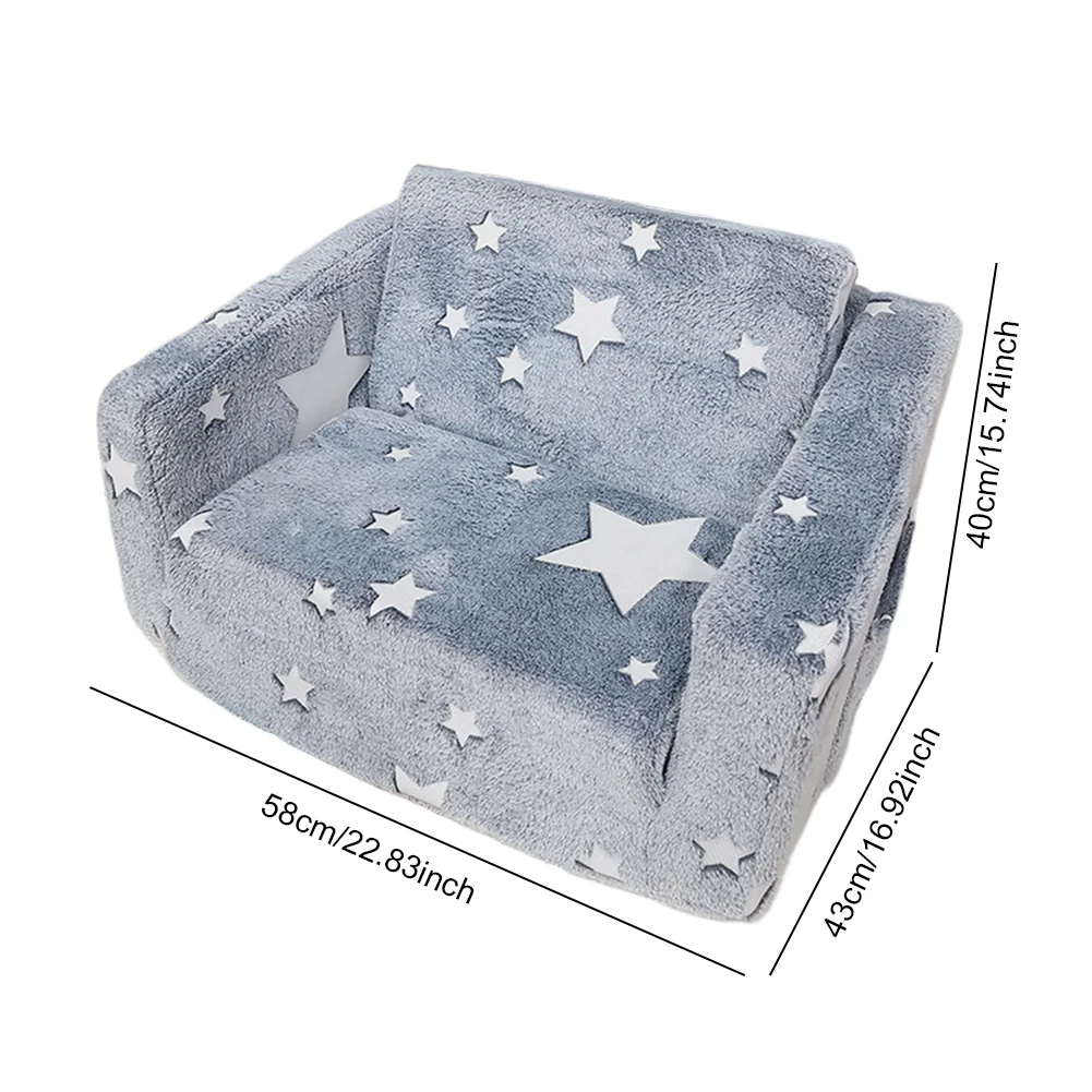 Cute and Lazy Sofa Mini Casual Seat Cartoon Children's Sofa Reading Glow in The Dark Simple Sofa Baby Sofa Toddler Kids Couch 6
