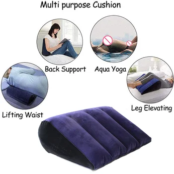 Adult Inflatable Sex Pillow Multiple Position Sexual Furniture Flocking Sofa Pillow Love Swing Cushion Couple Erotic Game Toy 4