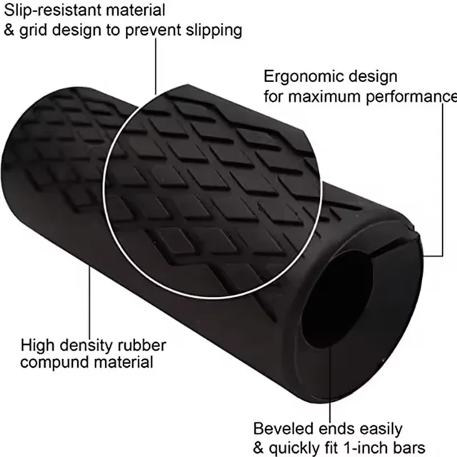 Grip Fat Bar Dumbbell Fat Barbell Grip Thick Bar Grips for Weightlifting Fitness Bar Handle Silicone Non-Slip Protective Pad 6