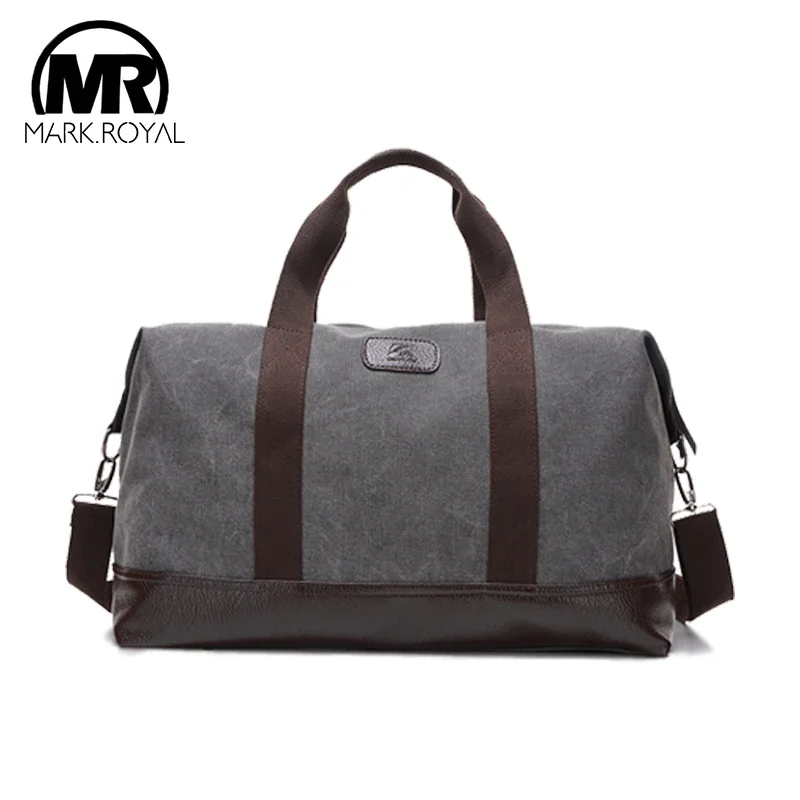 MARKROYAL High Capacity Canvas Travel Bags Men Outdoor Luggage Bag One Shoulder Portable Diagonal Package Weekend