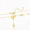 24K Fortune Necklace Womens Tassel Gourd Pendant AU999 Pure Gold Set Necklace Birthday Gift for Girlfriend 4
