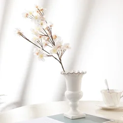 Artificial Peach Blossom Branch - Cherry Blossom Home & Wedding Decoration (White)