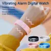 LED Digital Vibrating Alarm Watch Waterproof Sports Watch with Pedometer Silent Vibration Reminder for Men Women Heavy Sleepers