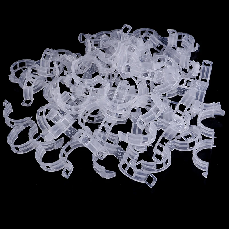 50/100pcs Plastic Plant Clips Supports Connects Reusable Protection Grafting Fixing Tool Gardening Supplies for Vegetable Tomato