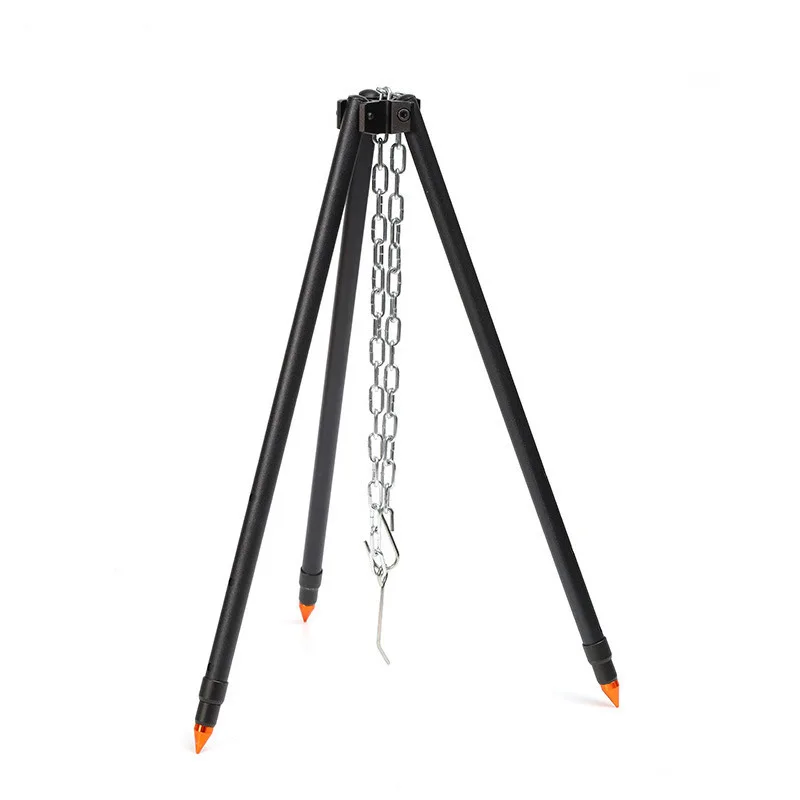 Stainless Steel Camping Support Triangle – Adjustable Chain For Hanging Cookware, Converts To Tripod
