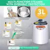 Portable Sauna Box Tent 3L 1100W Home Spa Full Body Detox Foot Massager LED Light Control Rust-proof Stainless Steel Steam 6