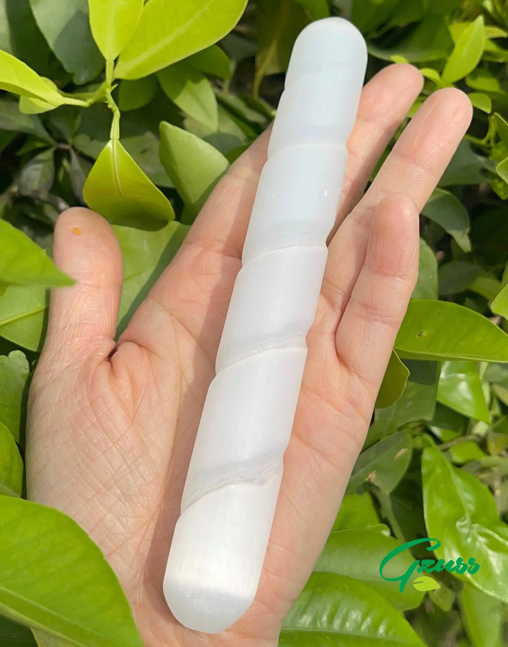 

15cm Spiral Selenite Crystal Wand Healing Crystal Protection Crystal Removes Negative Energy White Selenite Wand Polished