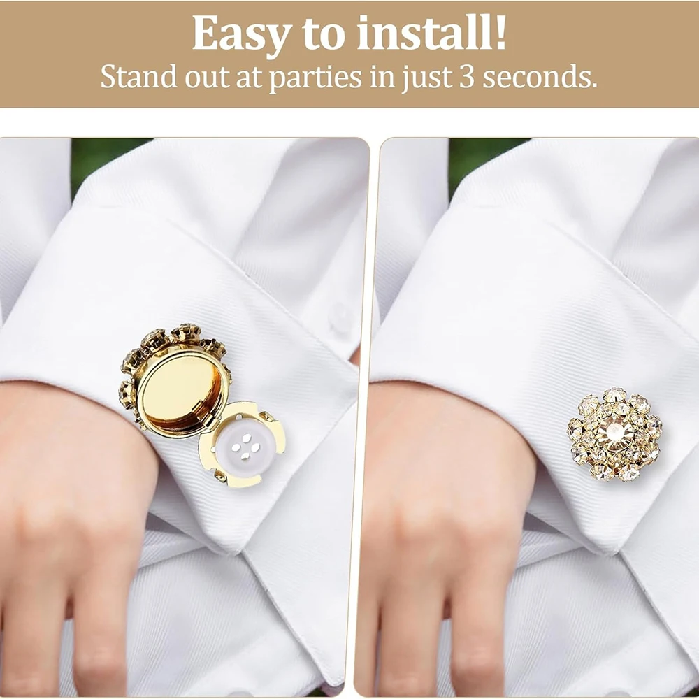 Rhinestone Button Covers Set 5