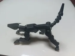 Dynamic Multi-Jointed 3D Printed Robot Action Figure (Black dog)