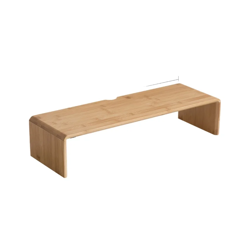 Supporto per monitor in legno, supporto per scrivania, rialzo per monitor per computer, organizer da scrivania, ripiano multifunzionale per monitor con vassoio portaoggetti a doppio strato, nero