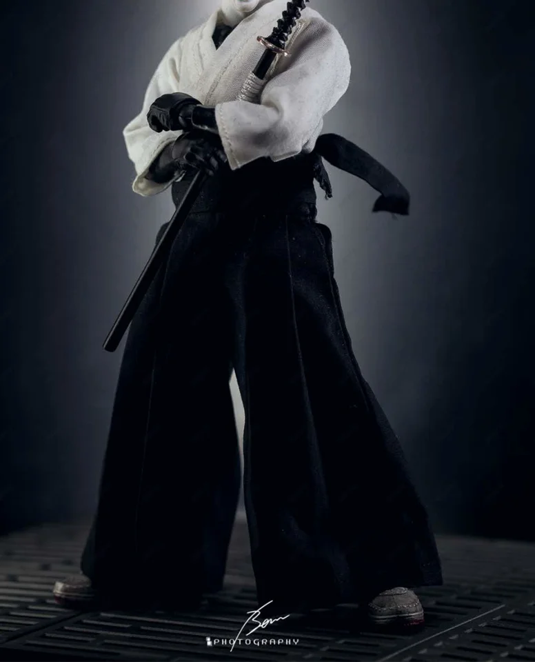 1/12 Male Soldier Japanese Samurai Kimono Clothes Set Robe Shirt