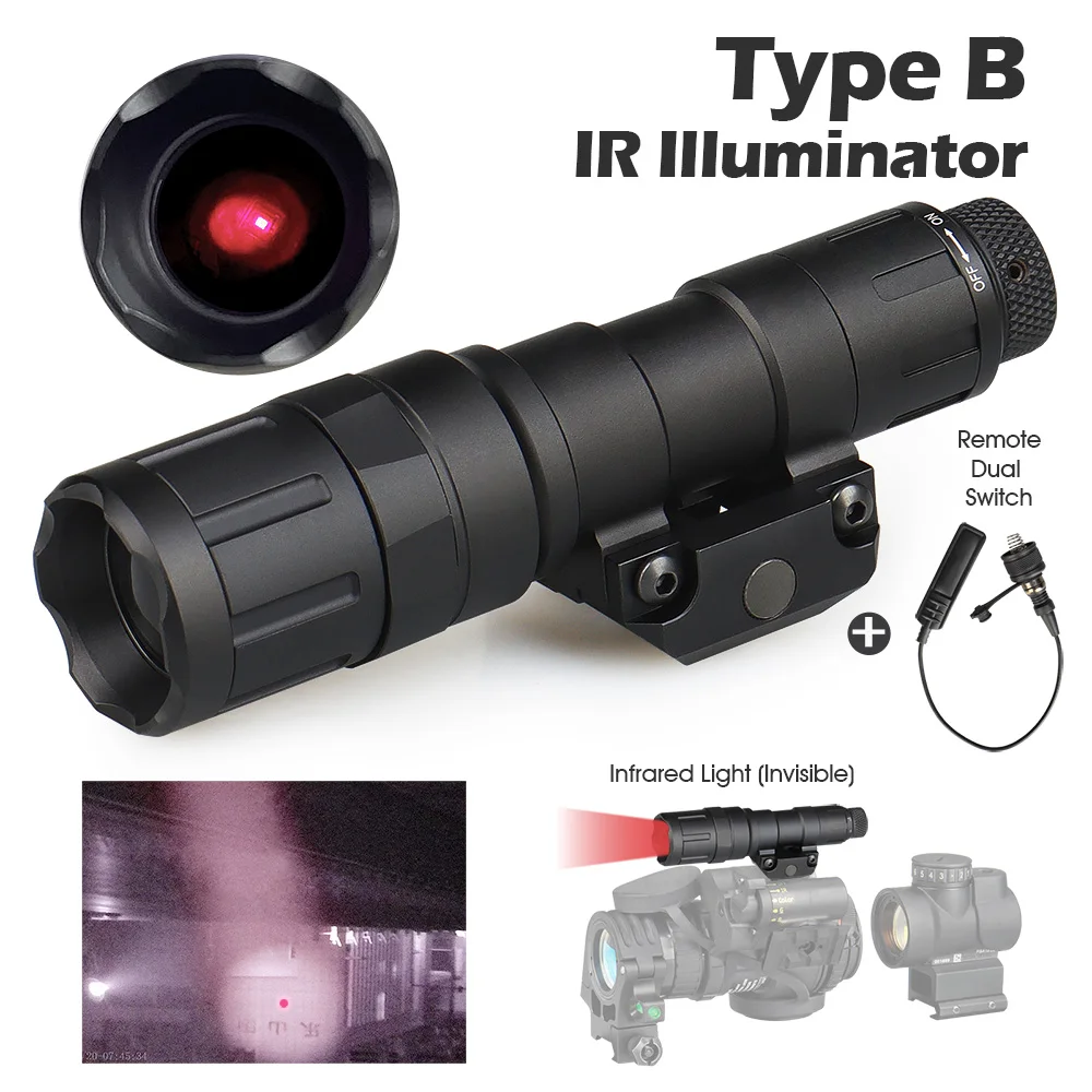 

Tactical Flashlight 850nm Long-Range Infrared Illuminator Brightness Enhancement Of Night Vision For Hunting OS15-0153