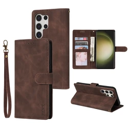 Leather Wallet Case with Card Slot and Magnetic Closure - Galaxy S8 (Coffee)