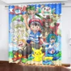 PokéMon Pikachu Printed Curtains For Living Room Bathroom Living Room Bedroom Blackout Curtains Drapes Dustproof Cartoon Cute 3