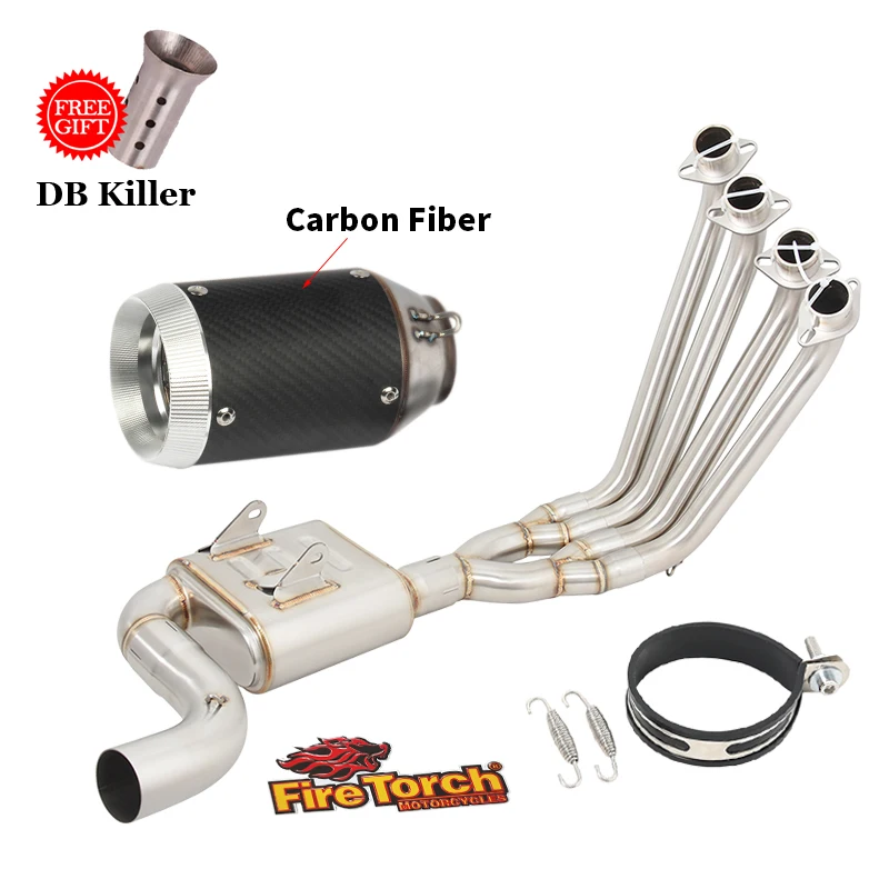 Slip On For Honda CBR650 CB650R CB650F CBR650F CBR 650 2014-2023 Motorcycle Exhaust Full System Modify Front Link Pipe DB Killer - Image 3