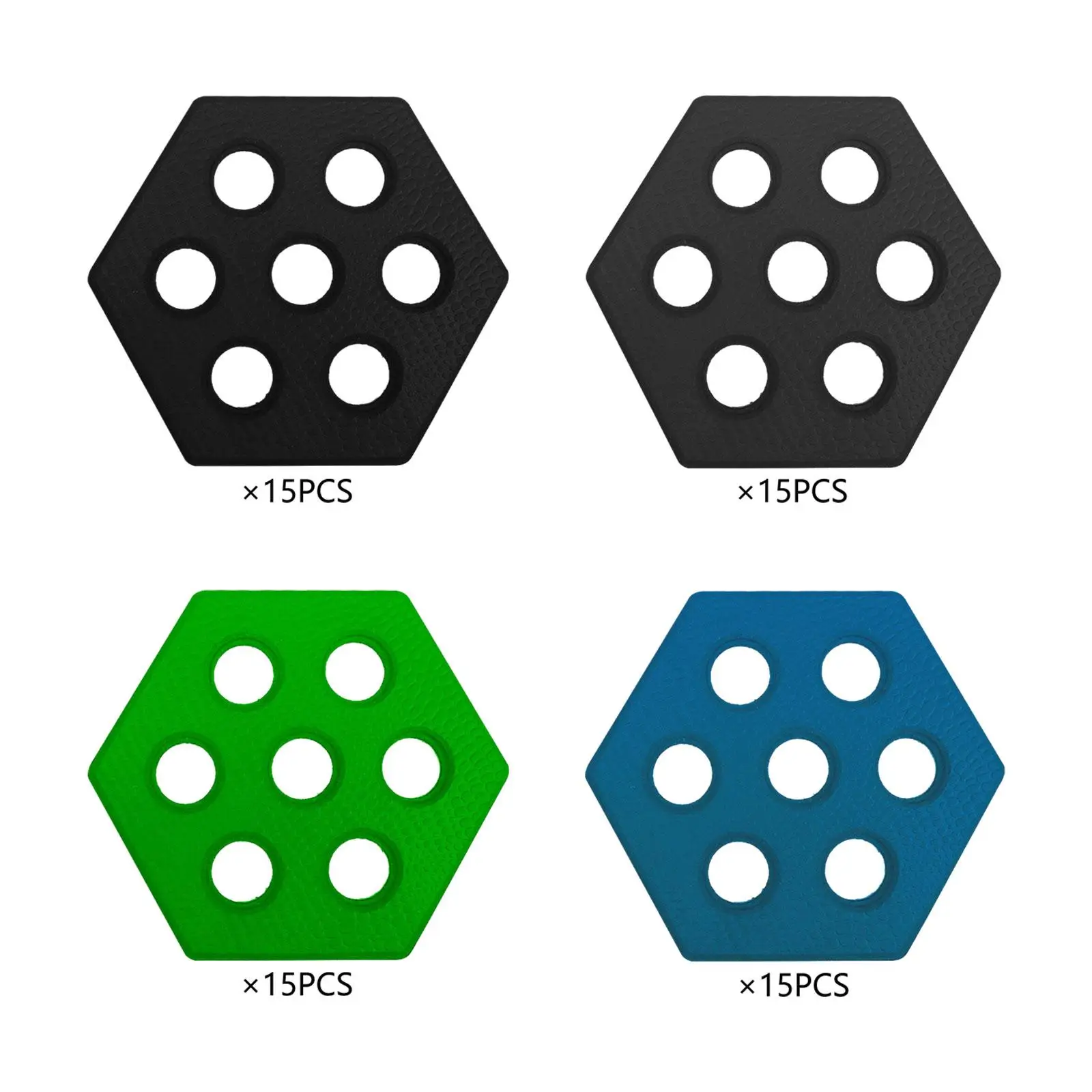 

15Pcs Hexagon Surfboard Traction Pads for Water Sports Kiteboards Skimboard