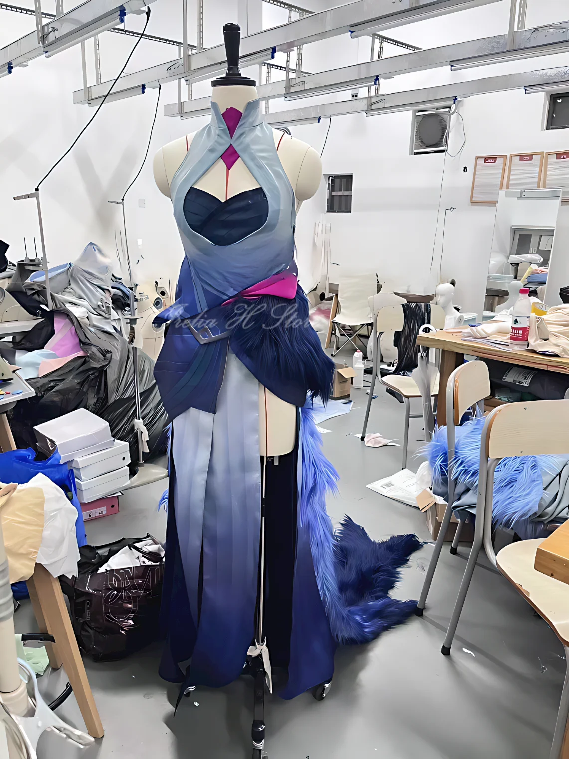 

Irelia H Customized Morgana Snow Moon from LOL Snow Moon Morgana Cosplay Costume for women Full set except wings wig shoes