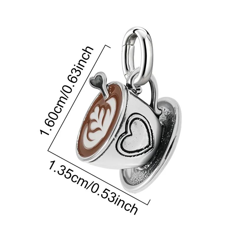 Verstellbare 925 Sterling Silber Vintage Anhänger Kaffee-Schmetterling Charms Perlen Passend für Original Armband Armreif Halskette DIY Schmuck – Detail 21