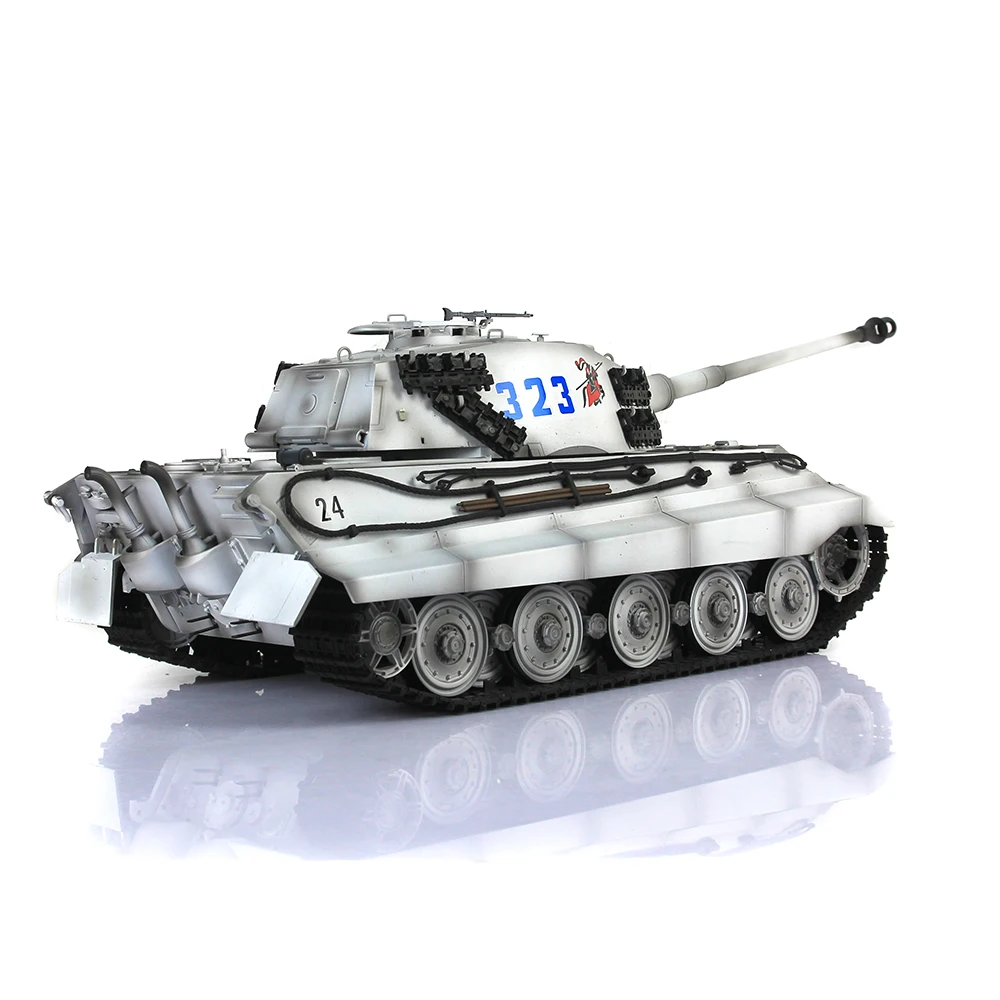 Toys 1/16 HENG LONG FPV 7.0 Customized King Tiger RC Tank 3888A Barrel Recoil Controlled Panzer TH17558-SMT4 3
