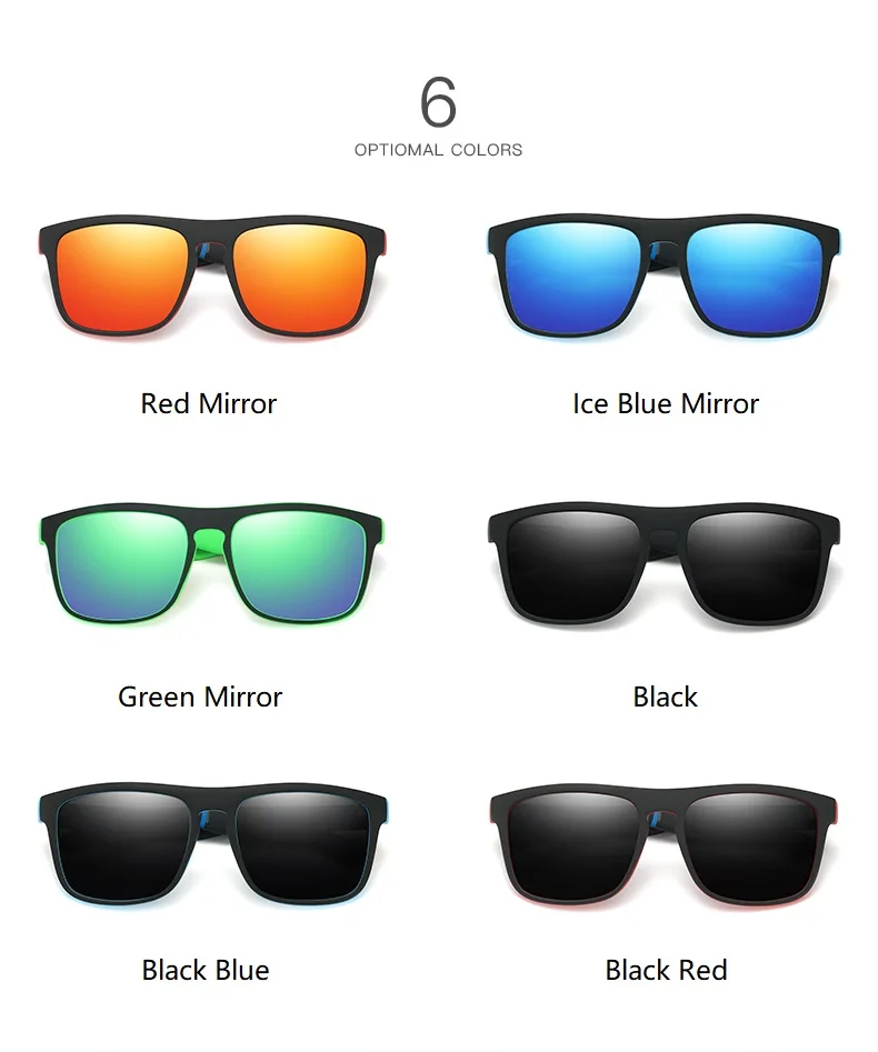 Klassische quadratische Vintage-Sport-Sonnenbrille für Herren und Damen, Luxus-Marken-Designer-Sonnenbrille, Sonnenbrille zum Fahren und Angeln – Detail 8