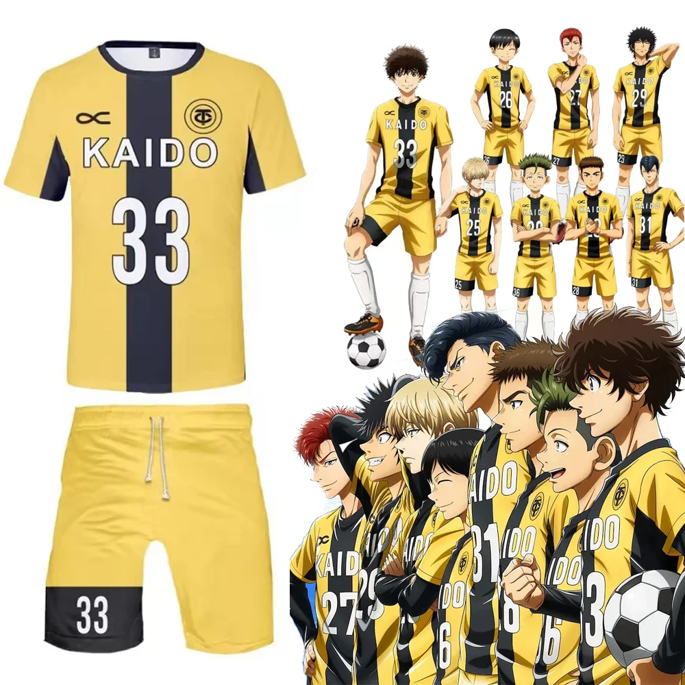 

Anime Ao Ashi Cosplay Ashito Aoi Costume Football Jersey Sportswear Ashito Aoi Eisaku Keiji Uniform Yuma Kanpei Motoki Jun March