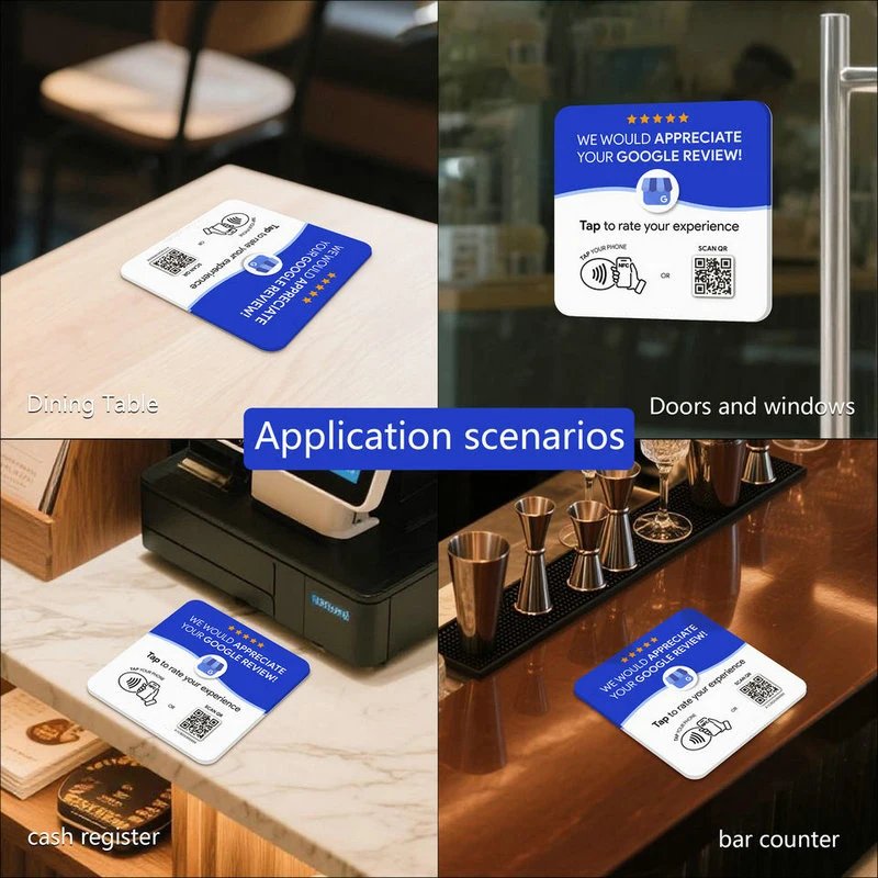 맞춤형 아크릴 QR 코드 간판, 인스타그램에서 팔로우하세요, NFC 탭 소셜 미디어 간판, 구글 리뷰, 페이스북 카드, 비즈니스 디스플레이 플레이트