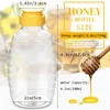 8oz Clear Plastic Honey Bottles,Squeeze Honey Bottle Container Holder with Flip Lid for Storing and Dispensing honey jar 2
