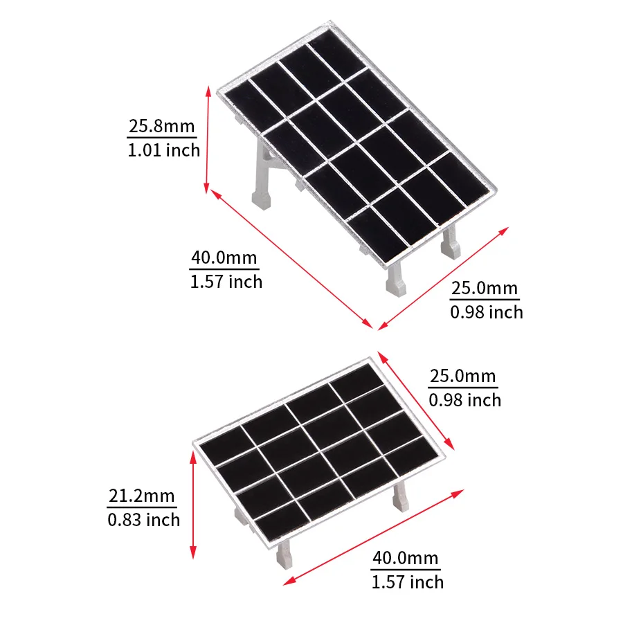 Miniature Solar Panel DIY Kit for Building House Roof Diorama