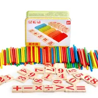 1 Set Kids Preschool Toys Montessori Counting Sticks Rods With Iron Box Math Education For Boys And Girls 2