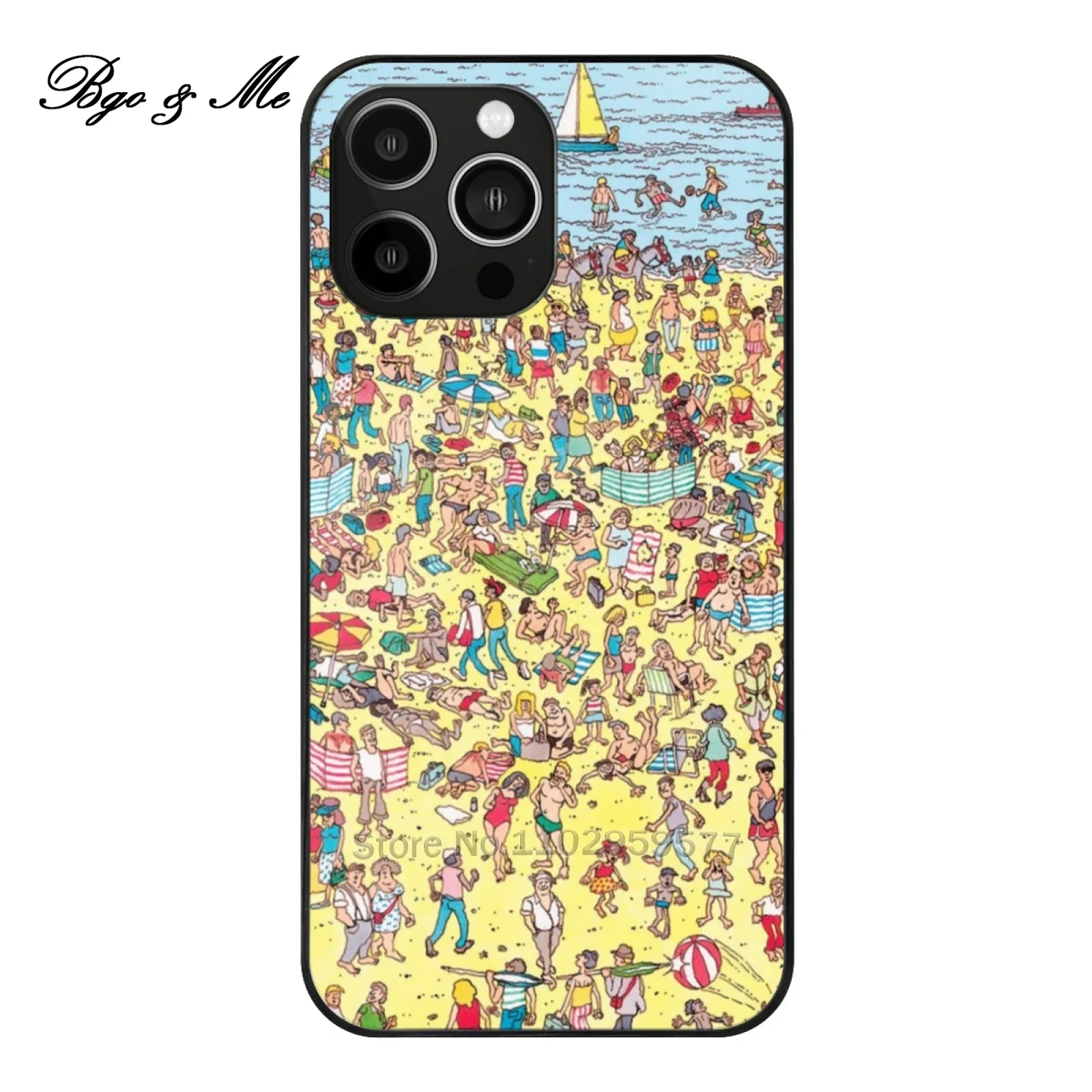Wher'S Wally Waldo-Find Wally Waldo Book-Part Iii Wher'S Wally Phone Case Glass Per Iphone 15 14 13 12 Pro Max