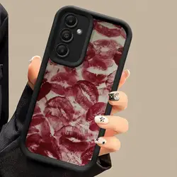 Coque de téléphone douce avec impression de lèvres rouges rétro - Couverture vibrante en édition limitée
