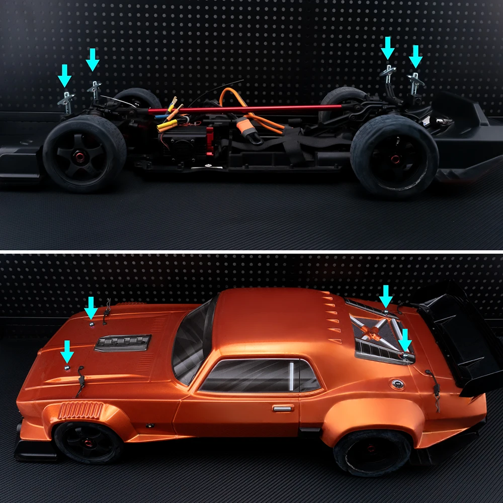AXSPEED Aluminiumlegierung Karosseriesäule für ARRMA 1/7 Felony 6S Street Bash All-Road Muscle Car Upgrade-Zubehör – Detail 21