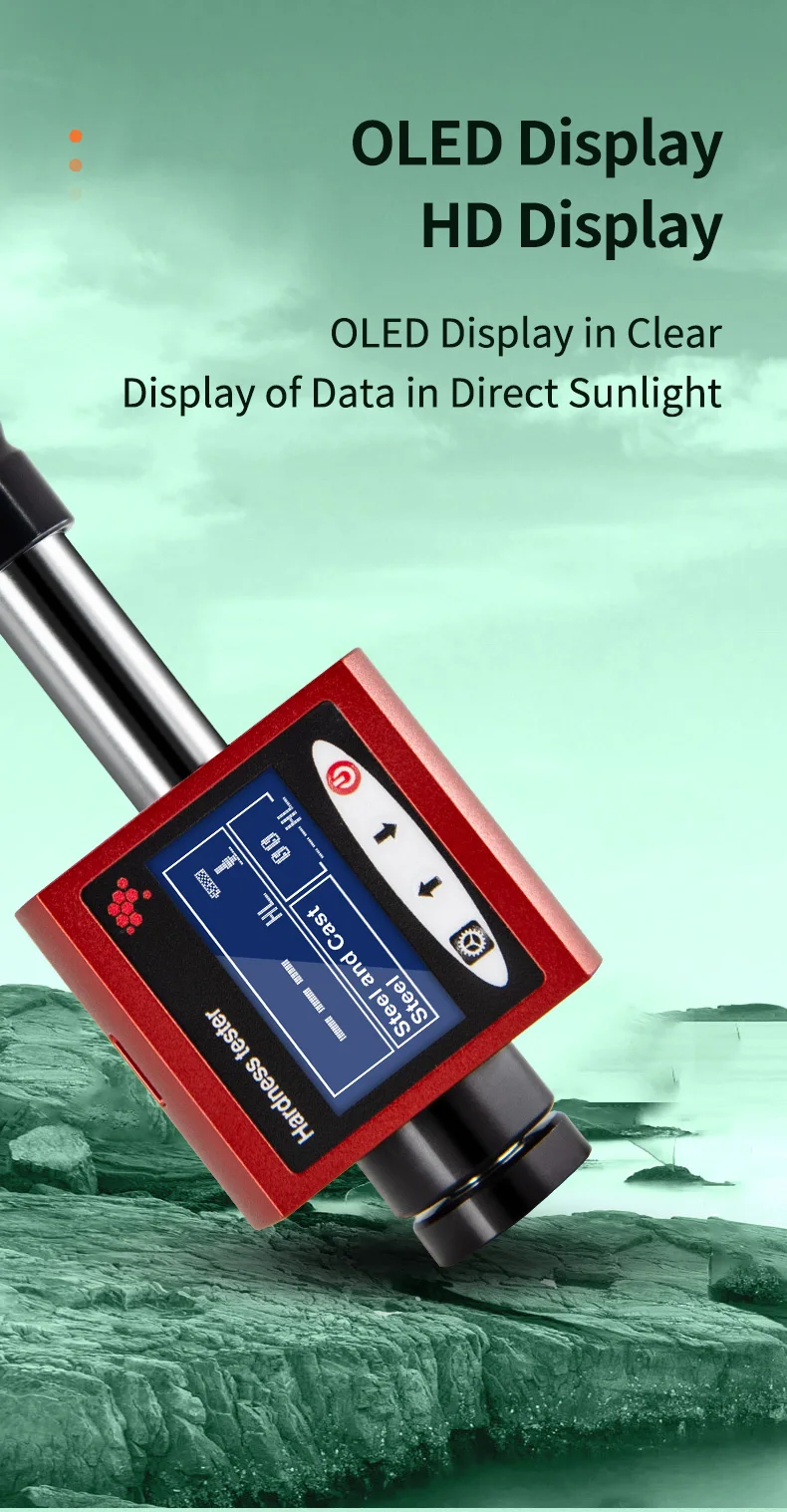 360° Durometer 6-in-1 Metal Hardness Tester For Alloy Steel Stainless Cast Iron