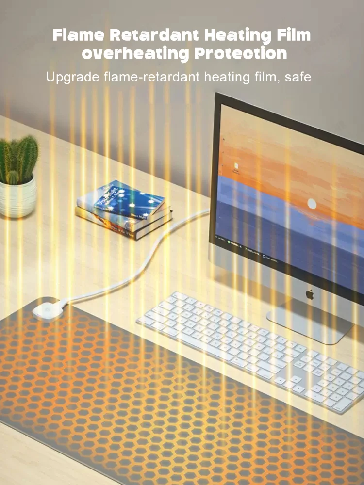 Intelligent Heated Mouse Pad Cute Electric Heating Office Desktop Warming Table Mat Mouse Pad Winter Nap Hand Warmer Large Game mouse pad gaming mousepad