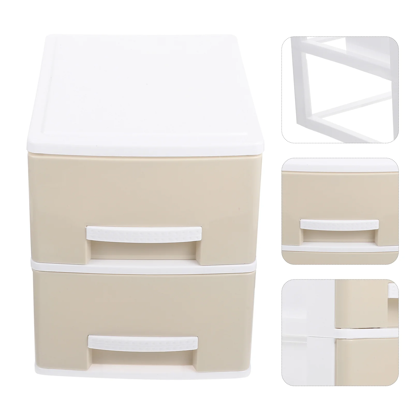 

Desktop Storage Box Stationery Container Items Holder Plastic Drawers Stackable